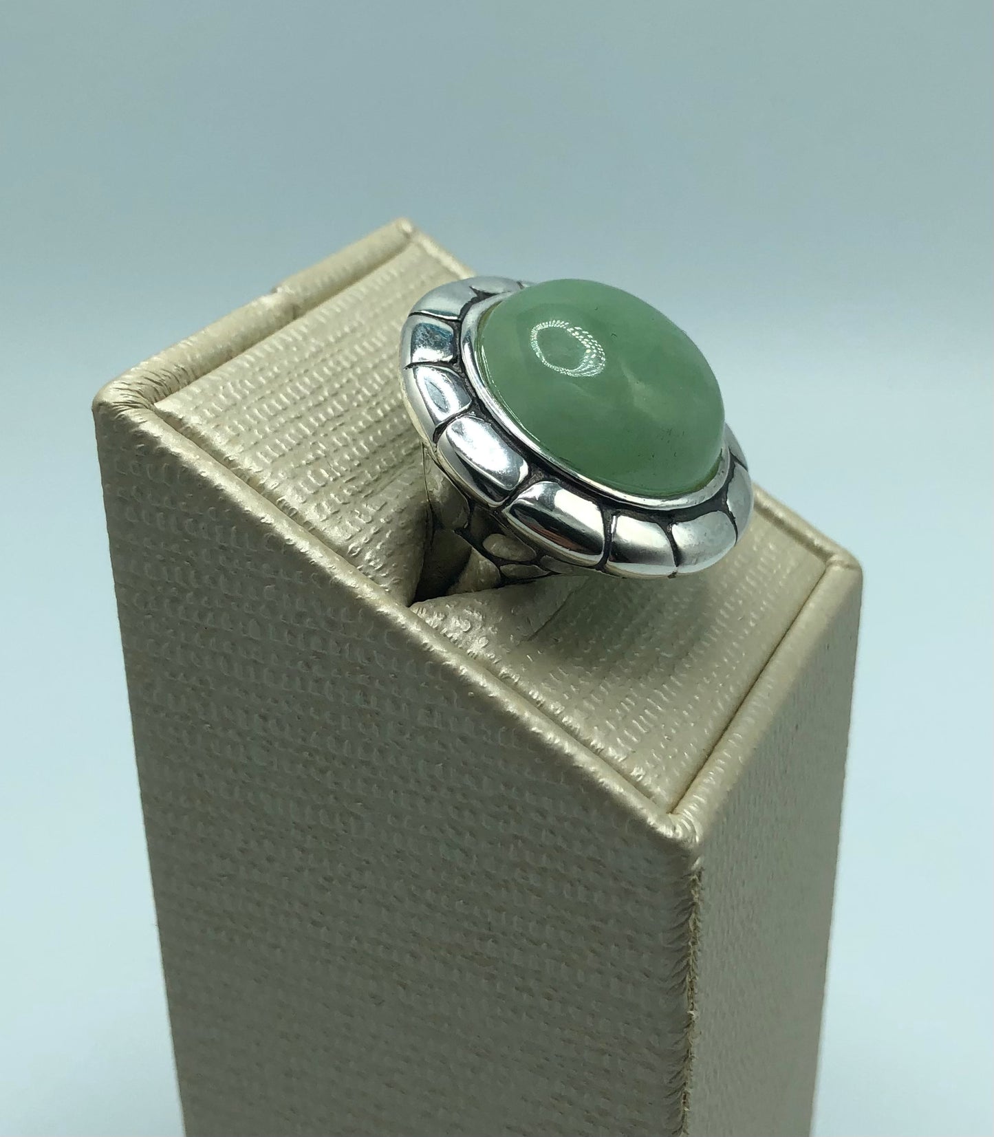 Silver Jade Band Ring